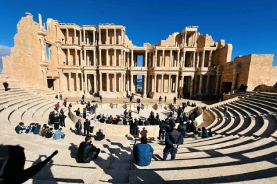 THE REOPENING OF SABRATHA THEATRE.