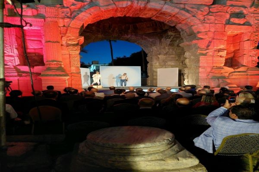 LIVE THEATRE AT MARCUS AURELIUS' ARCH IN TRIPOLI.